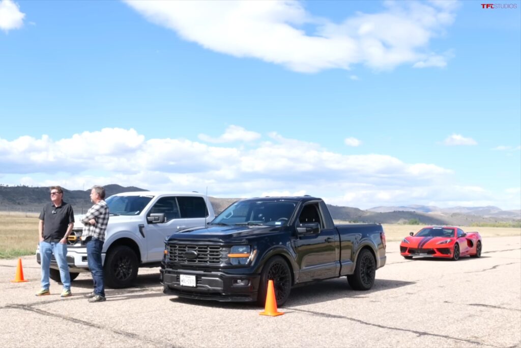 Supercharged F-150 vs F-150 Tremor vs C8 Corvette