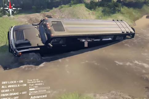 Video: SpinTires Mod Drops H3 Stretch Limo Into Muddy Playground