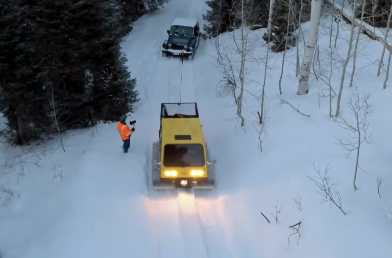 Video: Snow Cat Comes To The Rescue