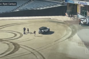 Video: Ford Bronco Driver Brings Donuts To The Ballpark